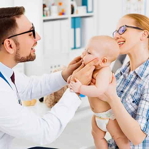 a parent and childing during a dental visit